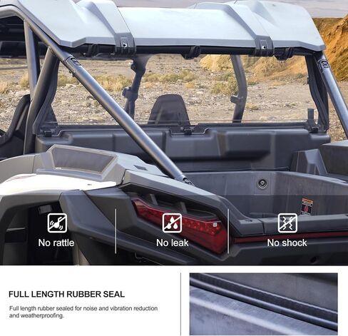 KIWI MASTER Hard Coat Poly Rear Windshield Compatible with 2024 Polaris RZR XP 1000 Accessories Heavy Duty Polycarbonate Scratch Resistant in Saudi Arabia