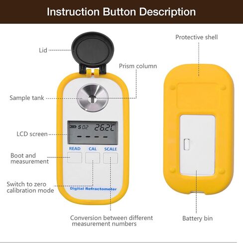 Digital Coffee Concentration Refractometer with BRIX Display Coffee Concentration Meter Sugar Drinks Density Coffee Brix Total Dissolved Solids Meter with TWO Measurement Modes in Saudi Arabia