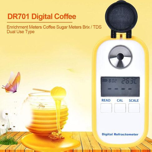 Digital Coffee Concentration Refractometer with BRIX Display Coffee Concentration Meter Sugar Drinks Density Coffee Brix Total Dissolved Solids Meter with TWO Measurement Modes in Saudi Arabia