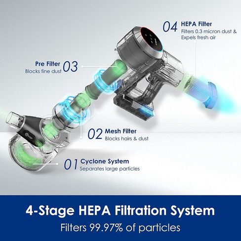 مكنسة كهربائية Tineco Pure ONE S11 Ultra اللاسلكية، خفيفة الوزن وهادئة، فرشاة ZeroTangle، تنظيف عميق للأرضيات الصلبة، شفط قوي in Kuwait