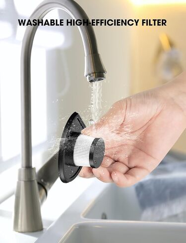 مكنسة كهربائية محمولة بدون أسلاك - مكنسة كهربائية صغيرة للسيارة بقوة 9000 باسكال، مكنسة كهربائية عالية الطاقة قابلة لإعادة الشحن لشعر الحيوانات الأليفة محمولة للسجاد المنزلي للسيارة - شحن USB (أسود) in Kuwait