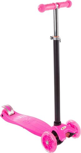 ليل رايدر كيدز سكوتر - مقود ارتفاع قابل للتعديل للمبتدئين، 3 عجلات مضيئة LED، لعبة ركوب التوازن الممتعة للفتيات والأولاد (وردي) (80-TK166610P) in Kuwait