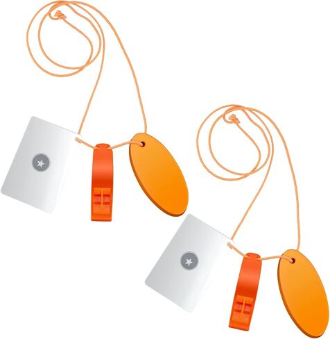 2 Sets Outdoor Survival Kit Rescue Signal Mirror Floating Whistle Combo Flash Signaling Mirror Emergency Whistle Orange Float for Backpacking Camping Hiking Activities in Saudi Arabia