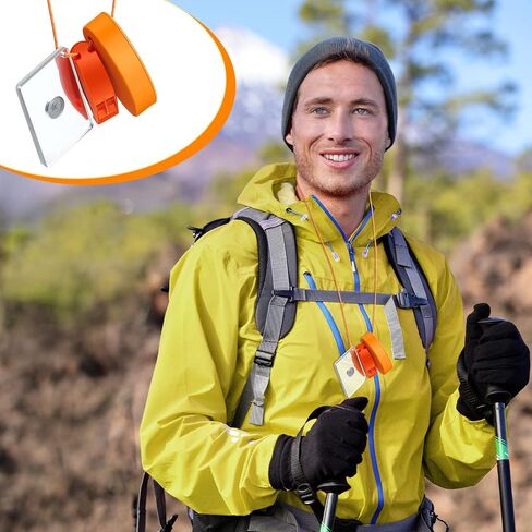 2 Sets Outdoor Survival Kit Rescue Signal Mirror Floating Whistle Combo Flash Signaling Mirror Emergency Whistle Orange Float for Backpacking Camping Hiking Activities in Saudi Arabia