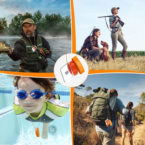 2 Sets Outdoor Survival Kit Rescue Signal Mirror Floating Whistle Combo Flash Signaling Mirror Emergency Whistle Orange Float for Backpacking Camping Hiking Activities in Saudi Arabia