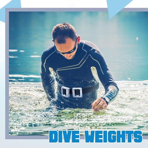 Tellegloww 4 Pcs 2.2 lb Dive Weights for Scuba with 1 Pcs Scuba Diving Weight Belt Set Scuba Weights Nylon Long Scuba Weight Belt with Metal Quick Release Buckle for Summer Free Diving Spearfishing in Saudi Arabia