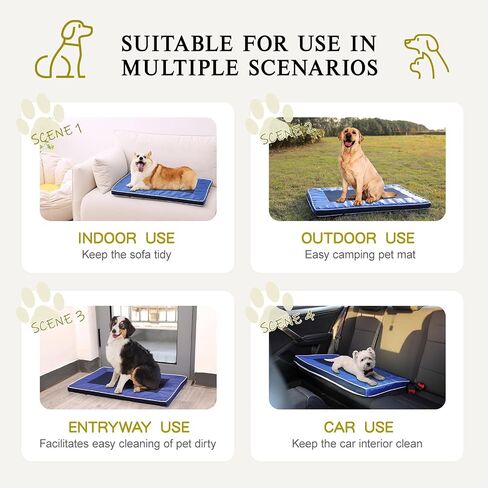 Vckas Air Flow Cooling Mat for Dogs Orthopedic Dog Mat Fully Washable and Breathable Dog Bed Mat Sleeping Mat Waterproof Bottom Material Safe Easy Carry Outdoor Dog Mat Indoor Outdoor Pad size 29*19" in Saudi Arabia