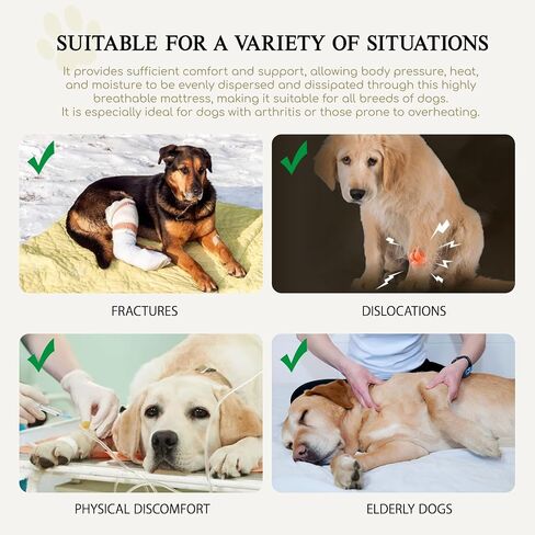Vckas Air Flow Cooling Mat for Dogs Orthopedic Dog Mat Fully Washable and Breathable Dog Bed Mat Sleeping Mat Waterproof Bottom Material Safe Easy Carry Outdoor Dog Mat Indoor Outdoor Pad size 29*19" in Saudi Arabia
