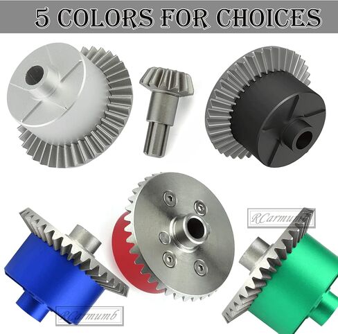 Upgrades Part for 1/10 Arrma Granite/Senton/Vorteks/Big Rock 3S BLX,1/10 Outcast/Kraton 4S BLX 4X4,1/8 Vendetta/Typhon 3s blx，Steel 37T Main Gear & Differential Case & Input Gear 13T,Black in Saudi Arabia