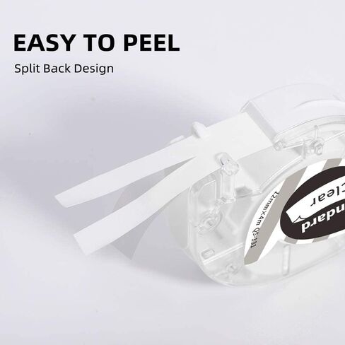 شريط ملصقات Phomemo P12 بديل واضح لصانع الملصقات Dymo يعبأ بشكل واضح متوافق مع صانع الملصقات Dymo Letratag LT-100H، ملصقات P12 باللون الأسود على شفاف 12 مم 0.47 بوصة لصانع الملصقات Phomemo P12 P12-PRO in Kuwait