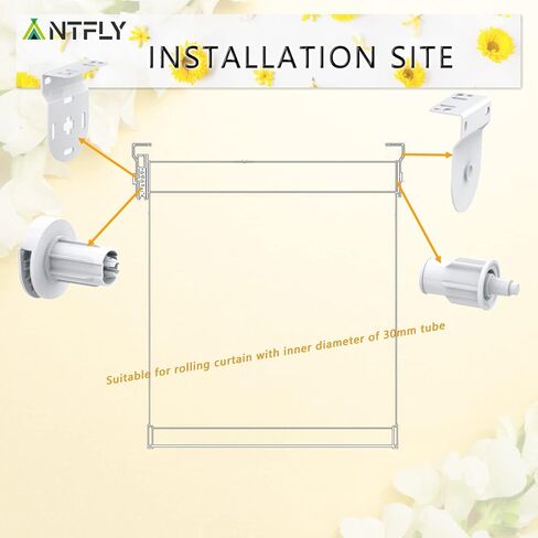 Antfly 32mm Roller Blind Clutch Roller Blind Shade Metal Core Clutch Bracket Cord Chain Repair kit Use for 1-1/4in Exterior Tube Roller Shade Clutch Replacement Kit with Metal Brackets, 3m Bead Chain in Kuwait