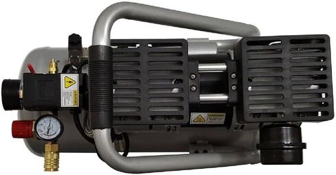 كاليفورنيا اير تولز 4710SQH تدفق هادئ 1.0 حصان، 4.7 جالون. ضاغط هواء بخزان فولاذي مع خرطوم هواء هجين مقاس 25 بوصة in Kuwait