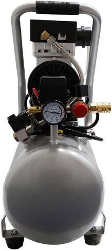 كاليفورنيا اير تولز 4710SQH تدفق هادئ 1.0 حصان، 4.7 جالون. ضاغط هواء بخزان فولاذي مع خرطوم هواء هجين مقاس 25 بوصة in Kuwait