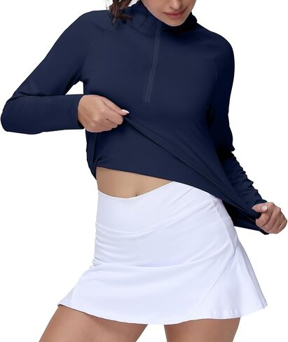 GGOV Golf Shirts for Woman UPF 50+ Sun Protection Quick Dry Lightweight Long Sleeve Polo Shirts for Woman Rash Guard in Saudi Arabia