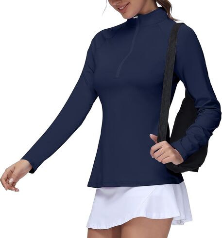 GGOV Golf Shirts for Woman UPF 50+ Sun Protection Quick Dry Lightweight Long Sleeve Polo Shirts for Woman Rash Guard in Saudi Arabia
