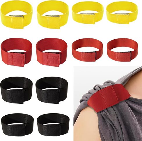6 أزواج من أشرطة أكمام جيرسي لكرة القدم، مشابك أكمام رياضية بلون سادة من CYHYII، أشرطة أكمام للقمصان للنساء والرجال، إكسسوارات رياضية in Kuwait