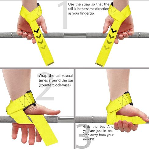 Weight Lifting Straps Wrist Support Padded Neoprene Gym Cross Training Hand Bar Weightlifting Straps Fitness Bodybuilding Power Exercise Grips Deadlift Men Women in Saudi Arabia