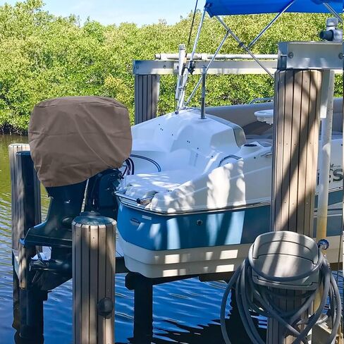 غطاء محرك خارجي من Primeshield، أغطية محرك قارب مقاومة للماء، غطاء محرك عالي التحمل 600D، غطاء محرك خارجي يناسب محرك يصل إلى 60 حصان in Kuwait