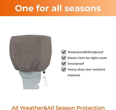 غطاء محرك خارجي من Primeshield، أغطية محرك قارب مقاومة للماء، غطاء محرك عالي التحمل 600D، غطاء محرك خارجي يناسب محرك يصل إلى 60 حصان in Kuwait