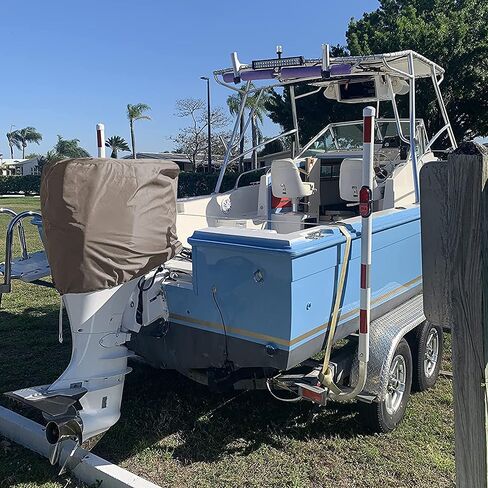 غطاء محرك خارجي من Primeshield، أغطية محرك قارب مقاومة للماء، غطاء محرك عالي التحمل 600D، غطاء محرك خارجي يناسب محرك يصل إلى 60 حصان in Kuwait