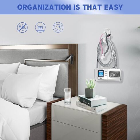 4 قطع من الملحقات لخرطوم CPAP، 2 حزمة خرطوم شماعات و2 فرشاة تنظيف لقناع CPAP، مجموعة تنظيف تنظيم حامل الأنابيب، 7 أقدام مرنة + 7 بوصات فرشاة سلك فولاذية يدوية in Kuwait