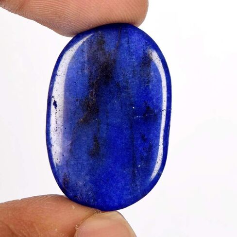 gemhub Egl Certified Blue Howlite 27.00 Ct Smooth Oval Cabochon Blue Howlite Loose Gemstone for Jewelry Making in Saudi Arabia