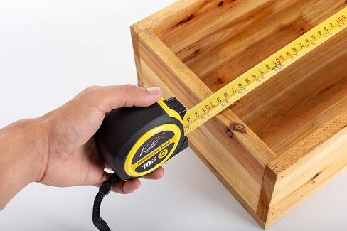 12 Foot Measuring Tape Measure by Kutir - Easy to Read Both Side Dual Ruler, Retractable, Heavy Duty, Magnetic Hook, Metric, Inches and Imperial Measurement, Shock Absorbent Rubber Case in Saudi Arabia