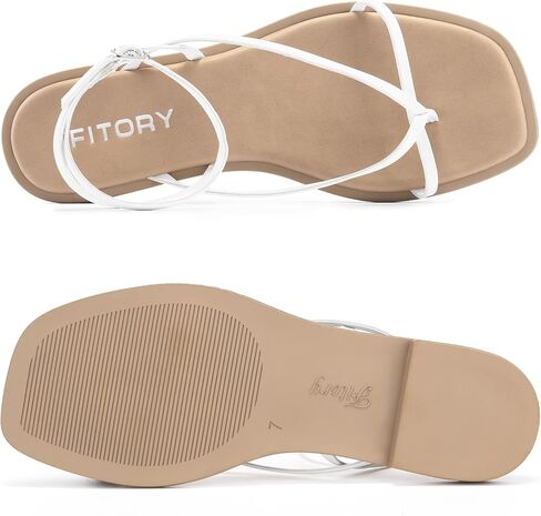 صندل نسائي مسطح من FITORY مزود بإبزيم إغلاق قابل للتعديل لفصل الصيف مقاس 6-11 in Kuwait