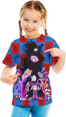 Cute Circus T-Shirt for Kids Daily Outfits, Shirt for Boys Girls Kids Party in Saudi Arabia