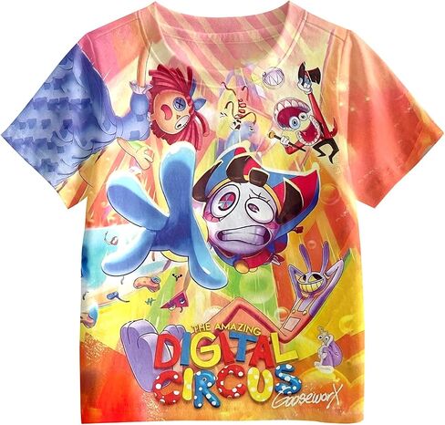 Cute Circus T-Shirt for Kids Daily Outfits, Shirt for Boys Girls Kids Party in Saudi Arabia