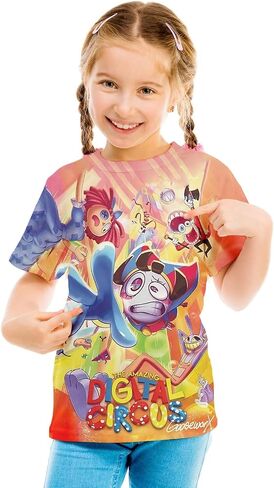 Cute Circus T-Shirt for Kids Daily Outfits, Shirt for Boys Girls Kids Party in Saudi Arabia