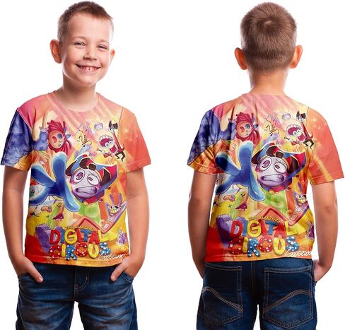 Cute Circus T-Shirt for Kids Daily Outfits, Shirt for Boys Girls Kids Party in Saudi Arabia