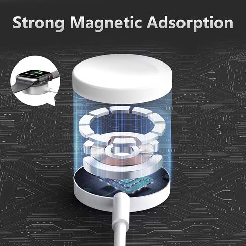 5W Fast Charger Magnetic for Apple Watch, 3FT USB C for iWatch Magnetic Wireless Charging Cable with Max 20W PD Power Adapter Set Compatible with Apple Watch Series SE/SE2/Ultra/Nike/8/7/6/5/4/3/2 in Saudi Arabia