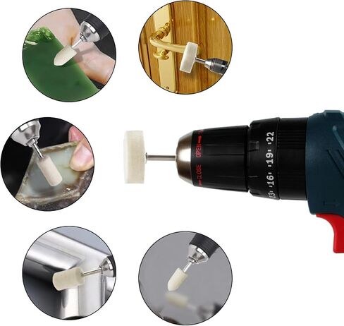 Hedume Set of 258 Felt Polishing Buffing Wheel, Wool Felt Polishing Pad Wheel Professional Accessories, Clean Wheels Point Grinding Bits Rotary Tool in Saudi Arabia