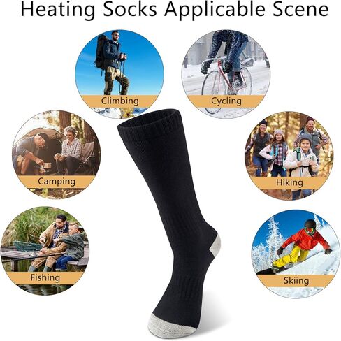 Dumoyi Heated Socks for Women and Men with 3 Heat Settings-Rechargeable Washable Electric Socks for Hunting, Camping, Skiing in Kuwait