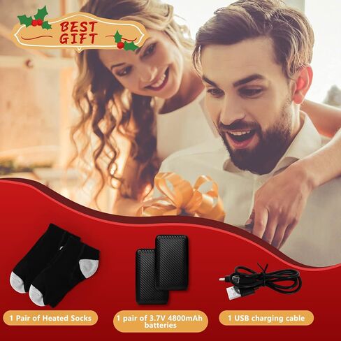 Dumoyi Heated Socks for Women and Men with 3 Heat Settings-Rechargeable Washable Electric Socks for Hunting, Camping, Skiing in Kuwait