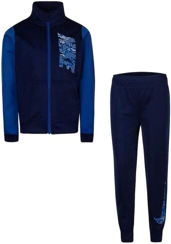 Nike Boys 4-7 Colorblock Zip Track Jacket & Jogger Pants Set (Navy, 4) in Saudi Arabia