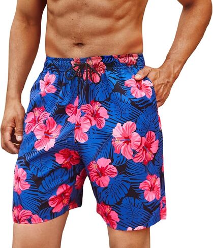 Enlision Mens Swim Trunks Quick Dry Swimwear Summer Hawaiian Swimming Beach Shorts with Pocket Bathing Suits for Men in Saudi Arabia