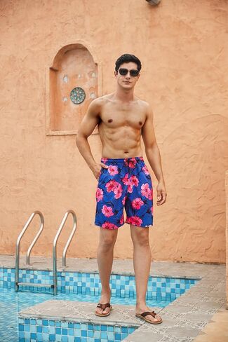 Enlision Mens Swim Trunks Quick Dry Swimwear Summer Hawaiian Swimming Beach Shorts with Pocket Bathing Suits for Men in Saudi Arabia