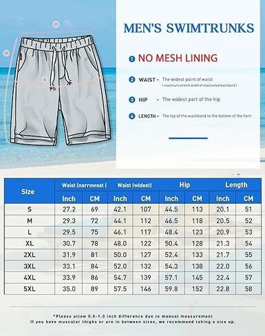 Enlision Mens Swim Trunks Quick Dry Swimwear Summer Hawaiian Swimming Beach Shorts with Pocket Bathing Suits for Men in Saudi Arabia