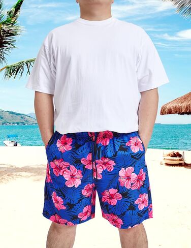 Enlision Mens Swim Trunks Quick Dry Swimwear Summer Hawaiian Swimming Beach Shorts with Pocket Bathing Suits for Men in Saudi Arabia