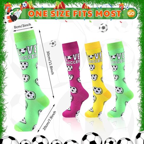 Silicherry 3 Pair Love Heart Soccer Socks for Girls Women Knee High Youth Sport Socks Girls' Athletic Socks in Saudi Arabia