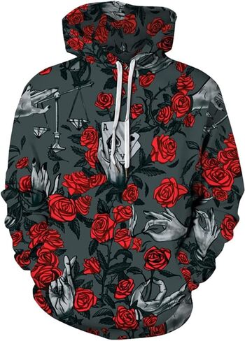 Hwycomfort Men's 3d Printed Novelty Hoodie Hip Hop Hoodies Street Graffiti Sweatshirt Casual Pockets Pullover in Saudi Arabia