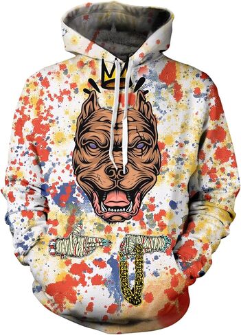 Hwycomfort Men's 3d Printed Novelty Hoodie Hip Hop Hoodies Street Graffiti Sweatshirt Casual Pockets Pullover in Saudi Arabia