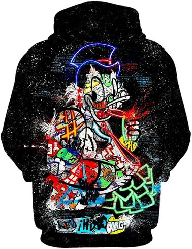 Hwycomfort Men's 3d Printed Novelty Hoodie Hip Hop Hoodies Street Graffiti Sweatshirt Casual Pockets Pullover in Saudi Arabia