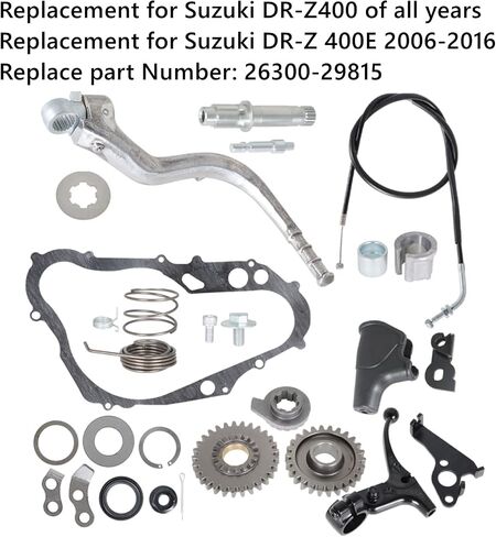 LABLT Motorcycle Complete Kick Start Kit Kick Starter Assembly 26300-29815 Replacement for Suzuki DRZ400 All Years DR-Z 400 E 2006-2016 in Saudi Arabia