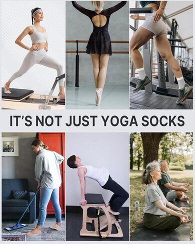 جوارب YOTTOY Pilates - جوارب ذات قبضة لزجة للنساء، مثالية لليوجا والبار النقي وتمارين الرقص in Kuwait