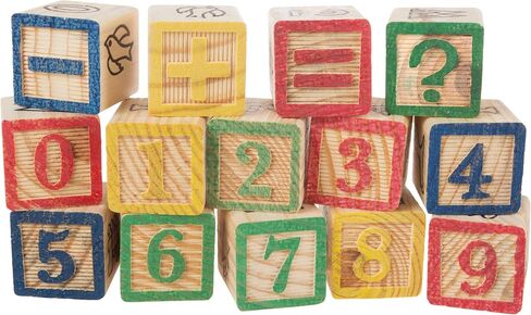 يا! يلعب! ABC و123 مكعبات خشبية - مجموعة مكعبات تعلم الحروف الأبجدية والأرقام - لعبة تعليمية STEM للأطفال الصغار والأطفال في سن ما قبل المدرسة in Kuwait