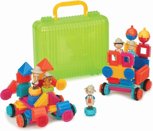 Battat- Bristle Blocks- STEM Interlocking Building Blocks- 85 pc Playset- Reusable Carry Case- Developmental Toys for Toddlers & Kids- Safari Adventure Carrying Case- 2 Years + in Saudi Arabia