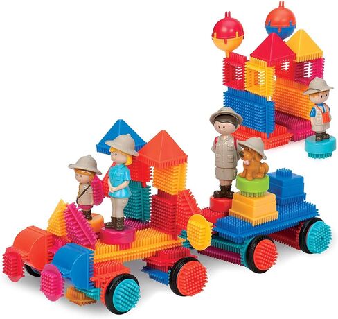 Battat- Bristle Blocks- STEM Interlocking Building Blocks- 85 pc Playset- Reusable Carry Case- Developmental Toys for Toddlers & Kids- Safari Adventure Carrying Case- 2 Years + in Saudi Arabia